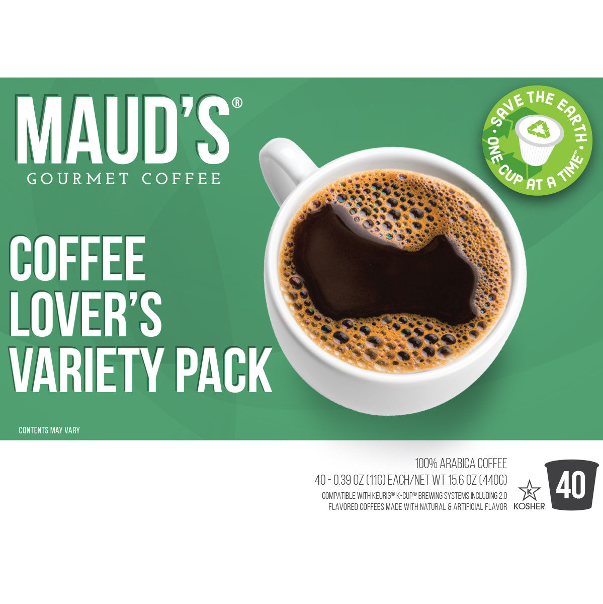 Premium Maud's Coffee Lover's Variety Pack - 16 Gourmet Coffee Blends for Keurig & Drip Coffee Makers | Perfect for Home, Office & Gifts