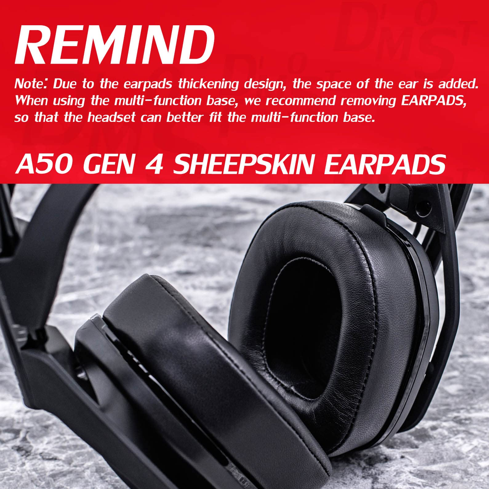 DIMOST Replacement Sheepskin Ear Pads & Headband Set for ASTRO A50 GEN 4 Headset - Premium Microphone Foam Cover (Not Compatible with GEN 3) - Enhanced Comfort for Gaming, Streaming & Long Wear Sessions