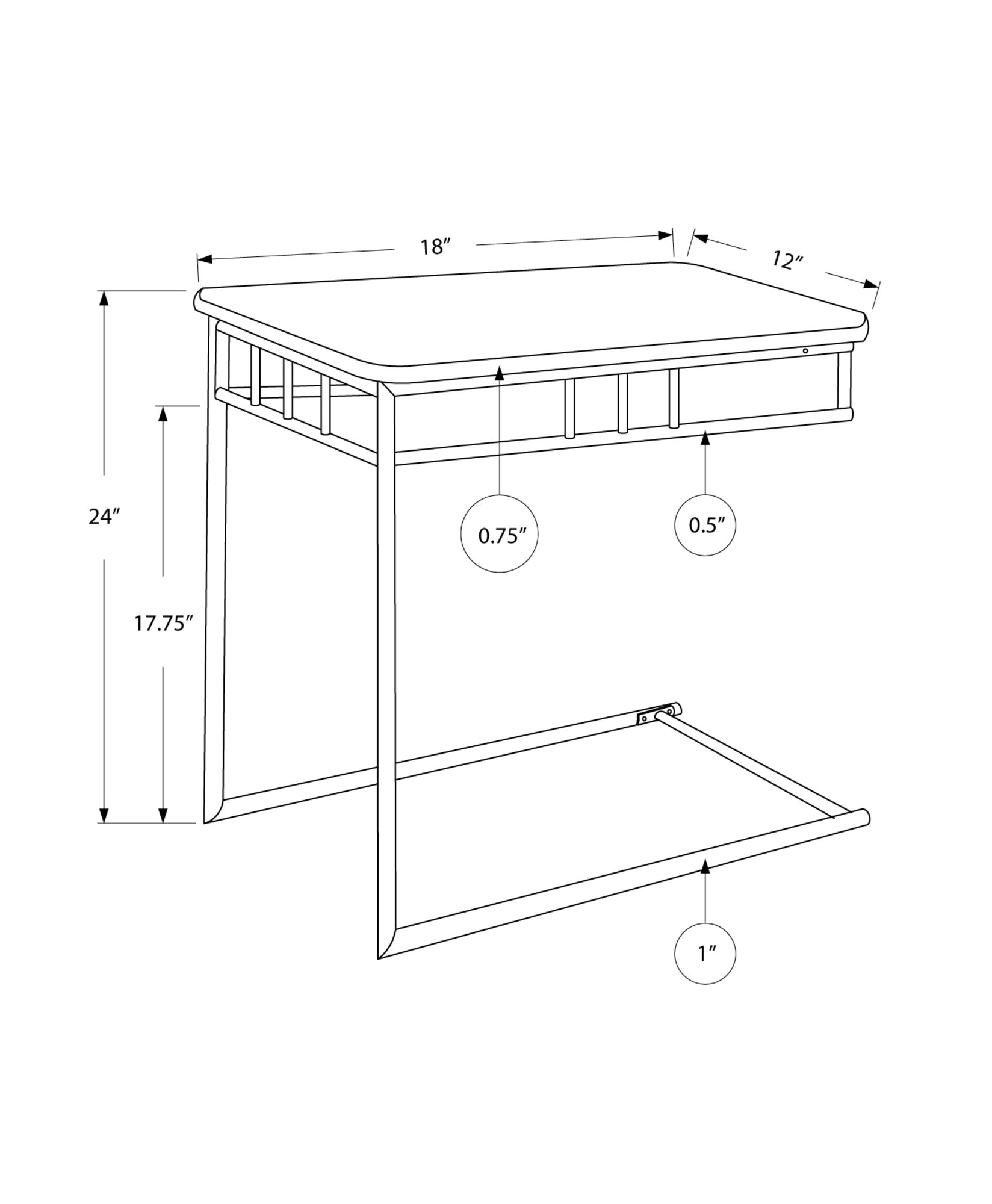 Modern Accent Table with Cappuccino Marble Top and Bronze Metal Base - Perfect for Living Room, Bedroom, or Entryway Decor