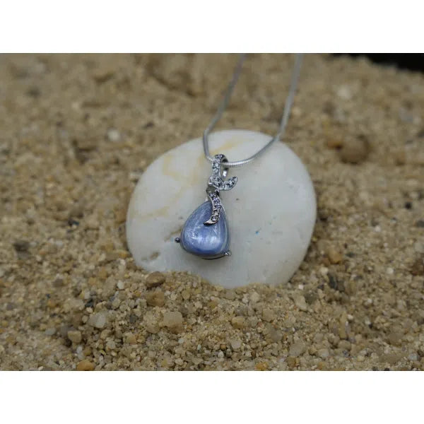 Unique Kyanite Pendant with Genuine White Topaz Stones - Handcrafted Jewelry for Women, Gift for Her - Perfect for Weddings, Anniversaries & Special Occasions