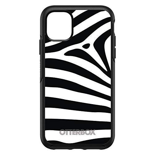 Black White Zebra Skin Stripes On Black Case