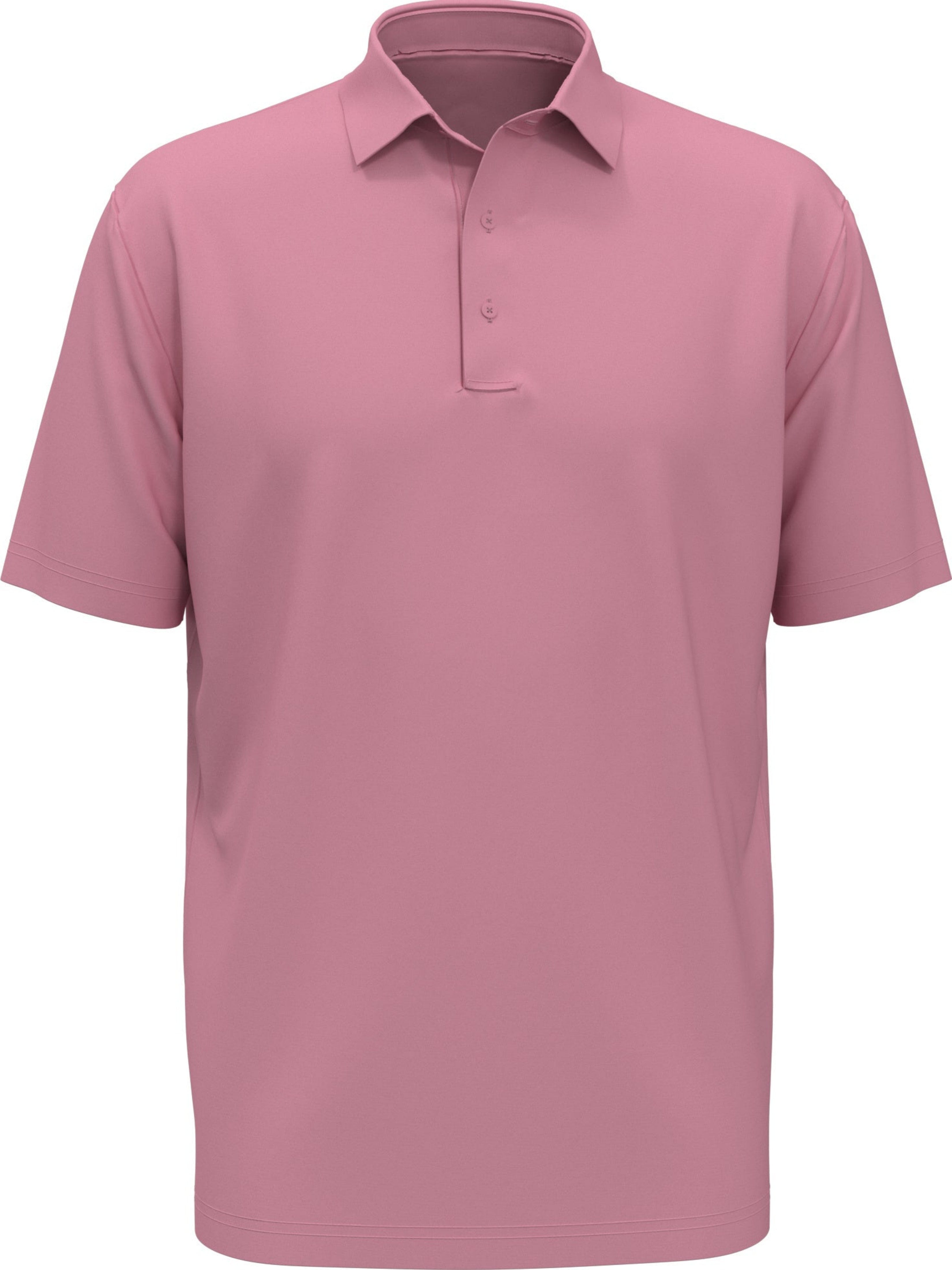 Men's Micro Hex Solid Golf Polo Shirt - Breathable & Moisture-Wicking Performance Tee for Golf, Casual Wear & Outdoor Activities