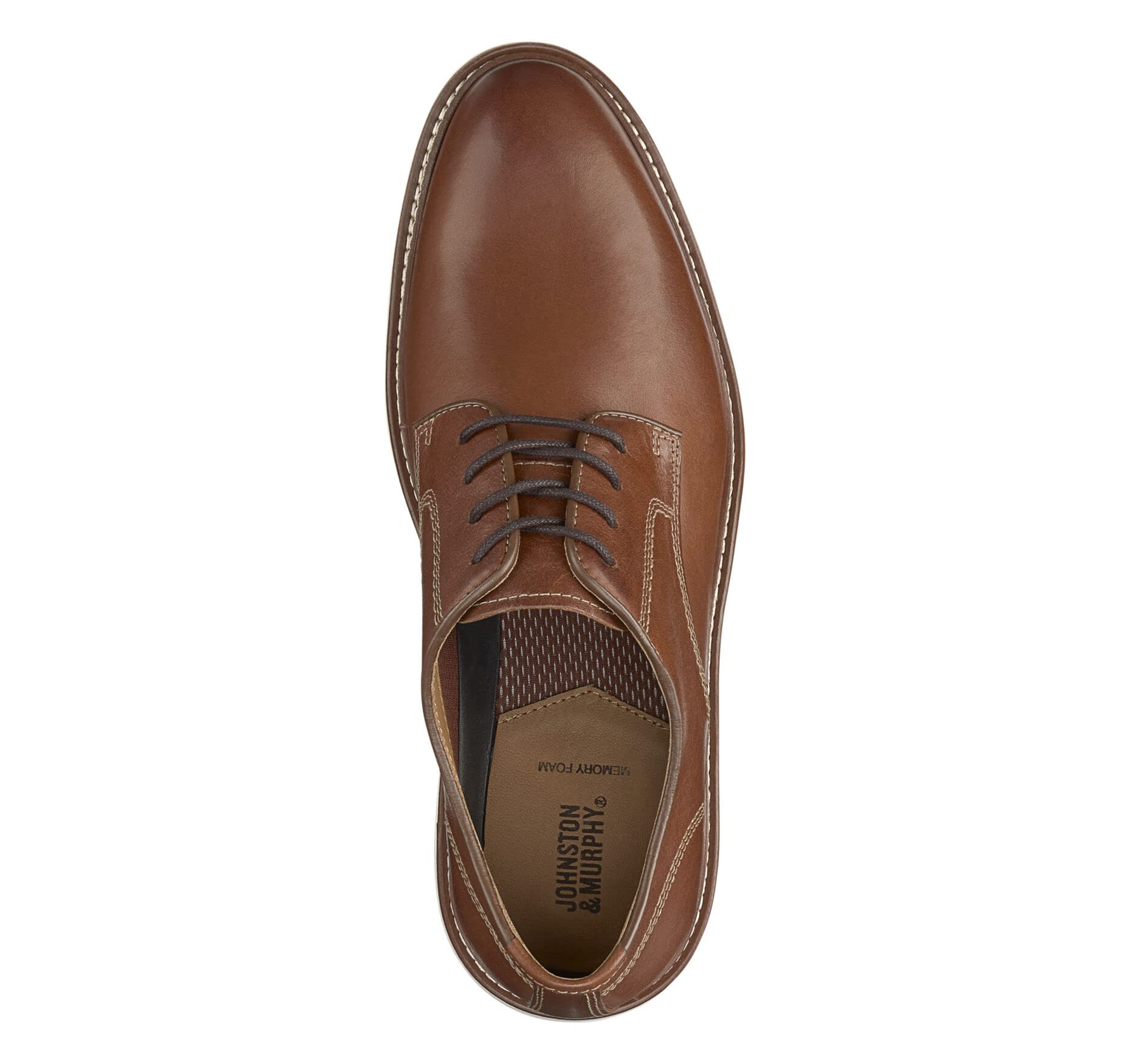 Johnston & Murphy Upton Plain Toe Men's Dress Shoes - Comfortable Business Casual Leather Oxfords for Work & Office Wear | Formal & Professional Style