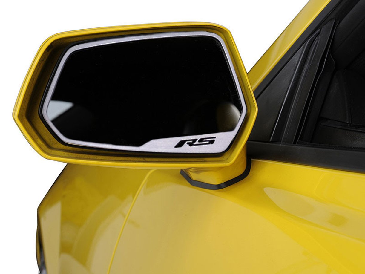 Camaro Brushed Stainless Steel Side View Mirror Trim RS - Fits 2010-2013 Camaro Models | Durable Exterior Upgrade for Enhanced Style & Protection