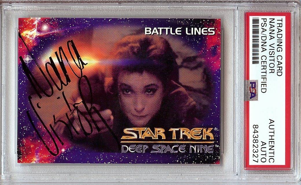 Authentic Nana Visitor Autographed Star Trek: DS9 Kira Nerys Trading Card - PSA Certified 84382327 | Collectible Memorabilia for Sci-Fi Fans & Trekkies