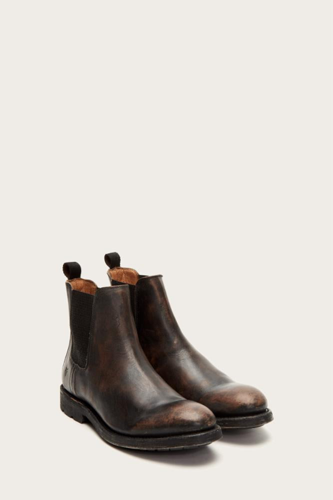Frye Men's 80535 Leather Boots - Black Size M | Classic Ankle Boots for Men | Perfect for Casual Wear, Work & Outdoor Activities
