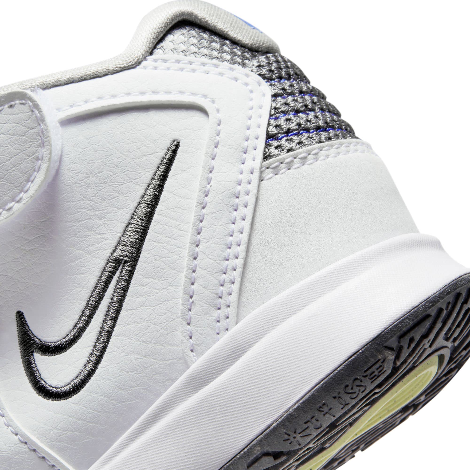 Nike Kyrie 8 Basketball Shoes for Kids - White/Iron Grey/Light Marine (DD0332 102) - Size 2.5 - Perfect for School, Training & Court Play