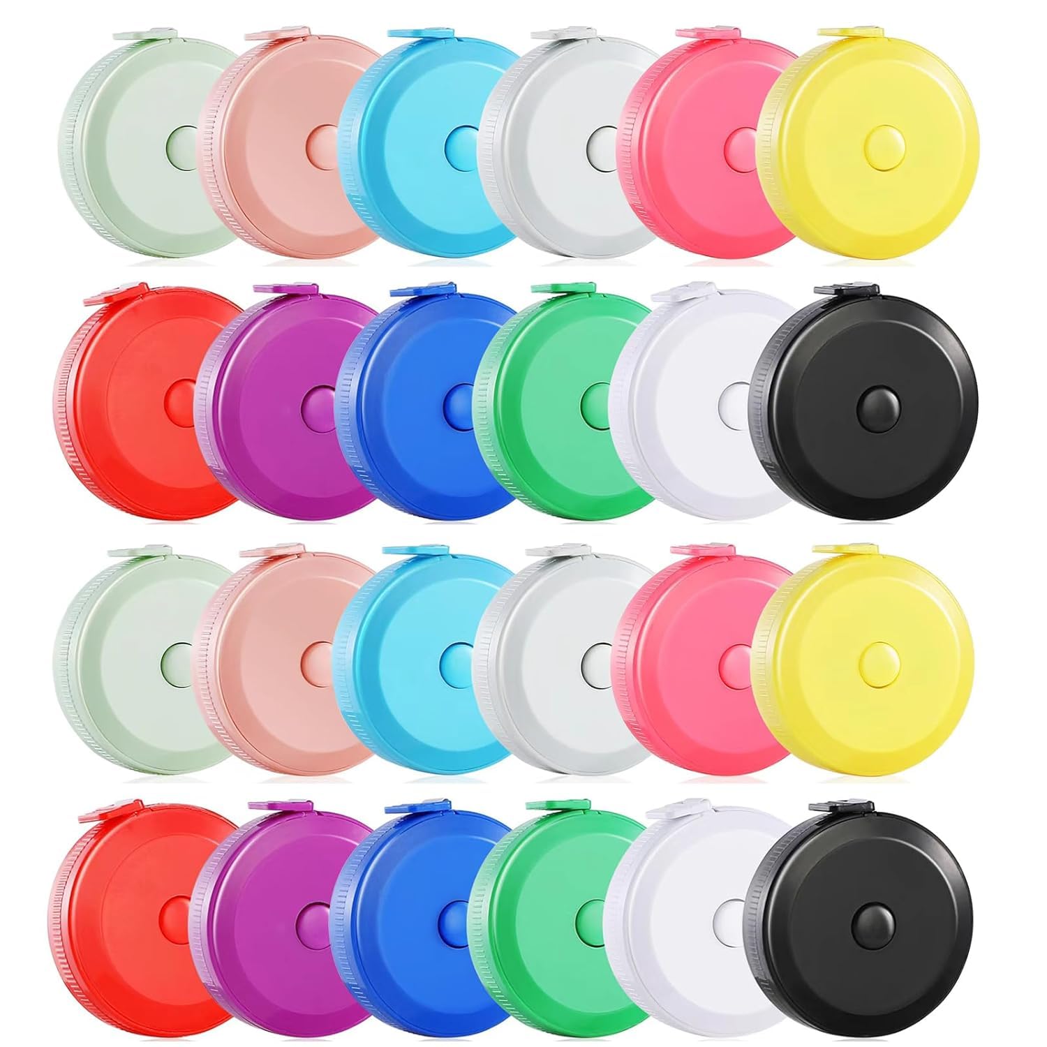 24-120 Pack 12 Colors Retractable Measuring Tape 60-Inch/150cm Double-Scale Soft Tape Measure for Body Sewing, Tailoring, Cloth Craft, Knitting Projects - Perfect for DIY, Fashion Design & Home Crafts