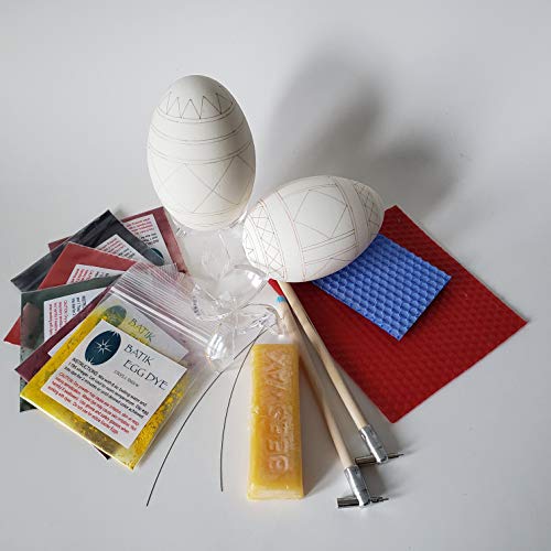 Ukrainian Easter Egg Decorating Kit - DIY Pysanky Craft Set for Family Activities on Goose Eggshells | Perfect for Easter Celebrations, Holiday Decor & Kids' Creative Projects