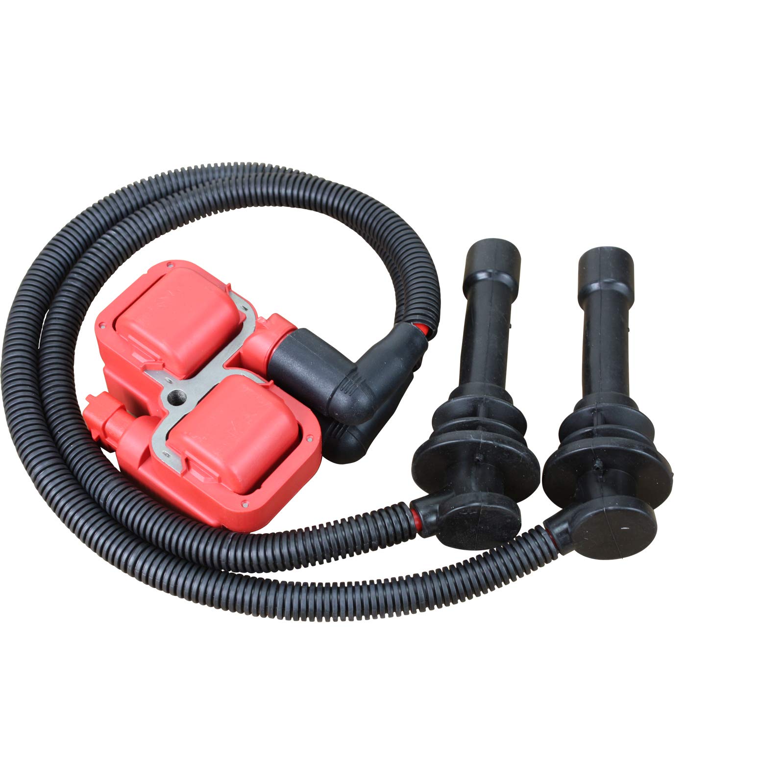 AIP Electronics Dragon FIRE Performance Power Pack - Ignition Coil & Spark Plug Wire Set for 2014-2017 Polaris RZR 900/1000 XP Turbo (OEM 4017694 4017695) - Kit-1136 - Perfect for Off-Road Adventures & High-Performance ATV Riding