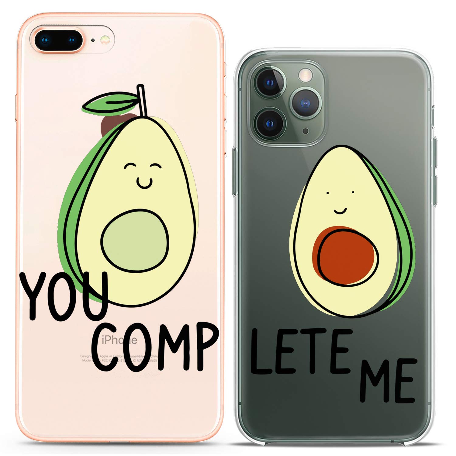 **Matching Couple Phone Cases for iPhone 16/15/14/13/12/11 Pro Max/Mini/Xs/X/6s/8 Plus/7/Xr/10/SE/5 - Avocado Silicone Cover - Cute Kawaii Fruit Design - Perfect for Couples, BFFs & Gifts**    *(Use Case: Ideal for romantic couples, best friends, or as a fun gift for birthdays, anniversaries, or Valentine's Day.)*