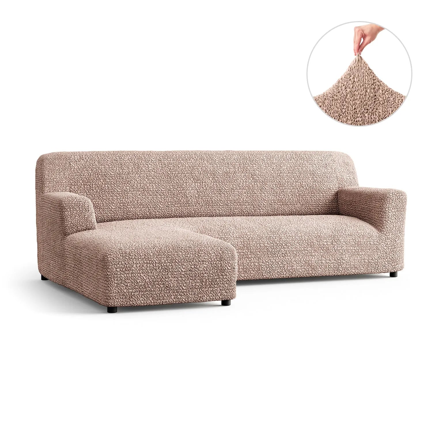 L-Shaped Sofa Slipcover with Left Chaise - Soft Microfiber Stretchable Couch Cover - Perfect for Living Room, Sectional Sofa Protection & Home Decor Upgrade