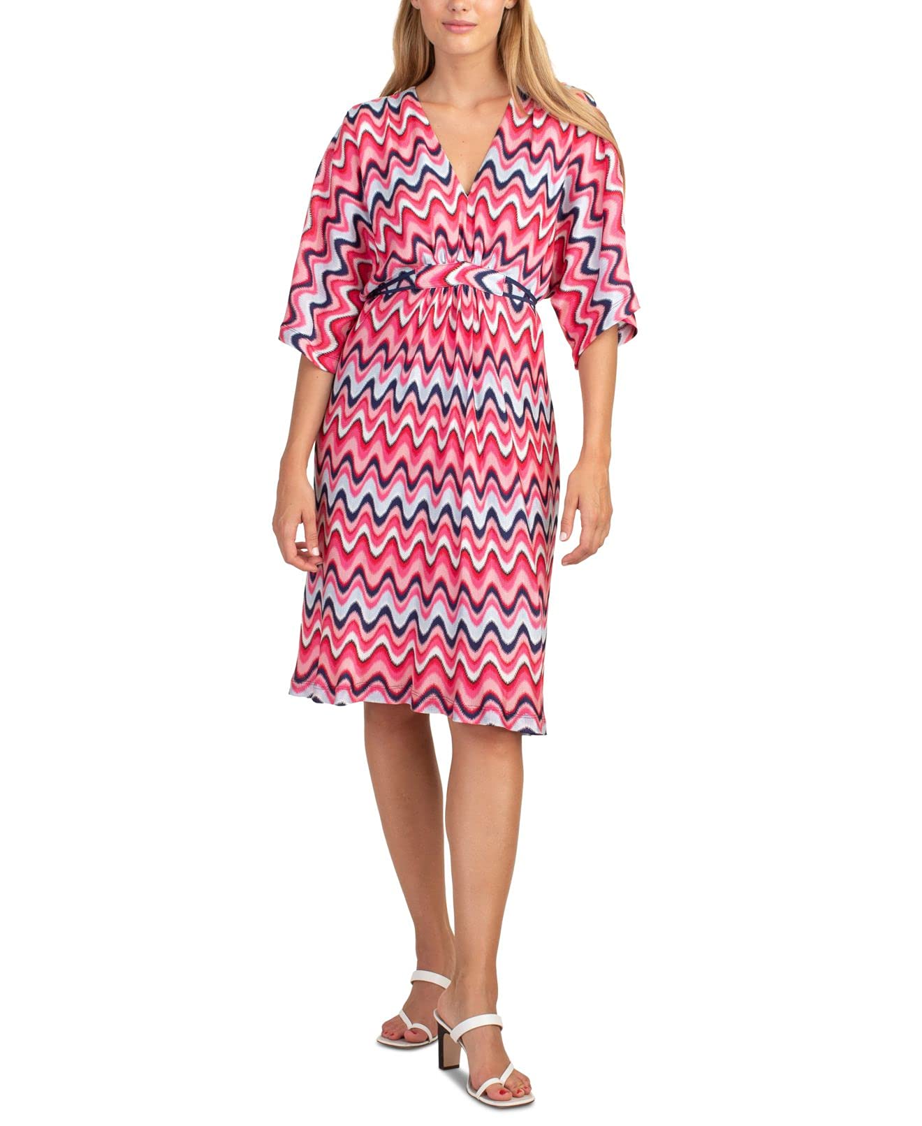 Trina Turk Women's Floral Print Wrap Dress - Elegant Summer Casual & Party Wear for Women | Perfect for Beach Vacations, Date Nights & Office Outings