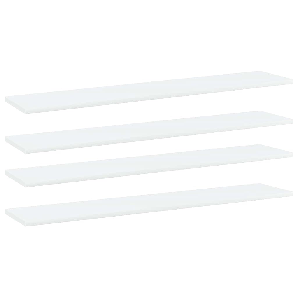 4-Pack White Bookshelf Replacement Panels - Floating Shelves for Book Storage & Display - Organizer Units for Bookcase (Accessories Not Included) - Perfect for Home Office, Living Room & Bedroom Organization