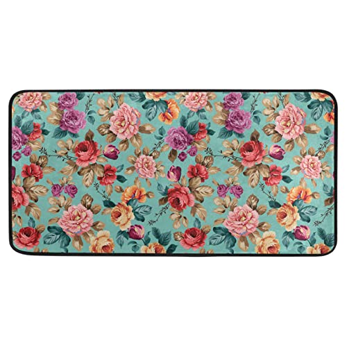 Teal Color Boho Flowers