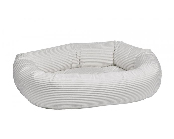Bowsers Donut Bed Marshmallow Microvelvet - Ultra Soft Dog Bed for Small Medium Dogs - Perfect for Bedroom, Living Room & Pet Travel