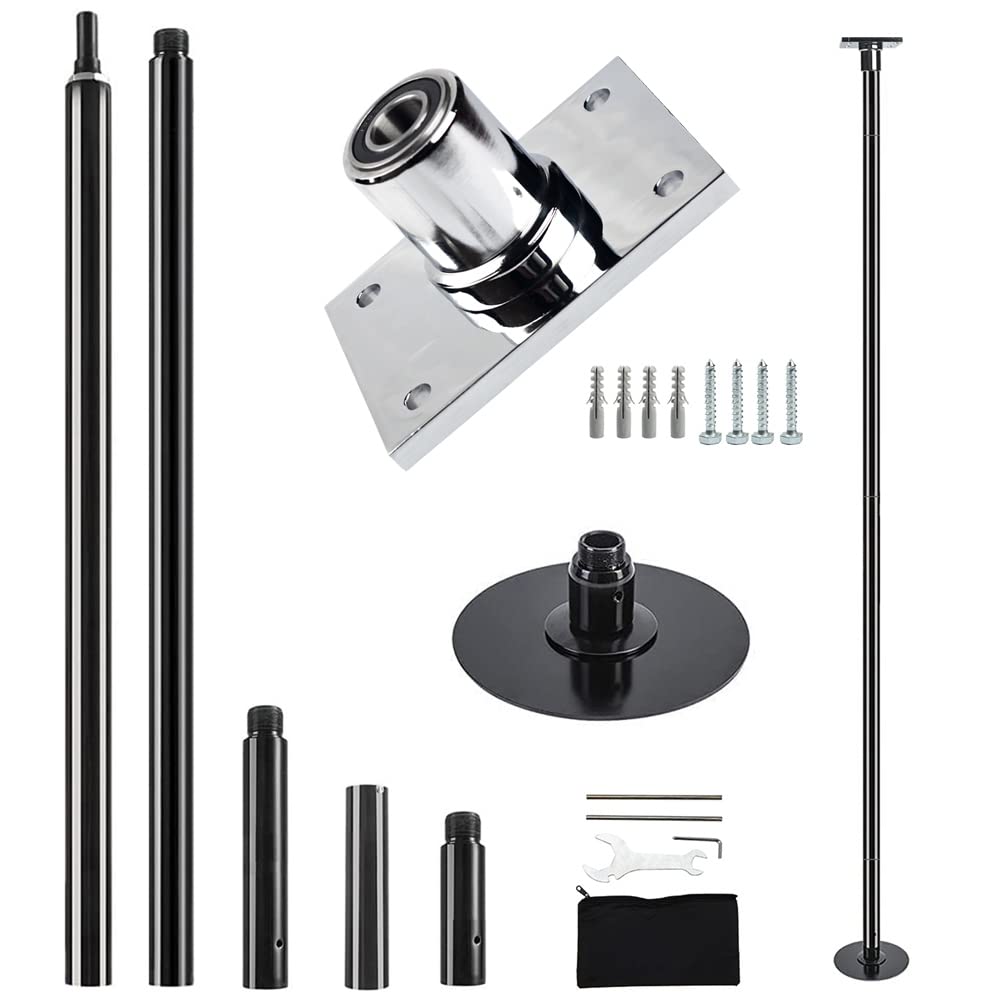 Adjustable Height Permanent Dance Pole with Fixed Base - Enhanced Safety & Stability for Home Dance Practice, Pole Fitness & Studio Training