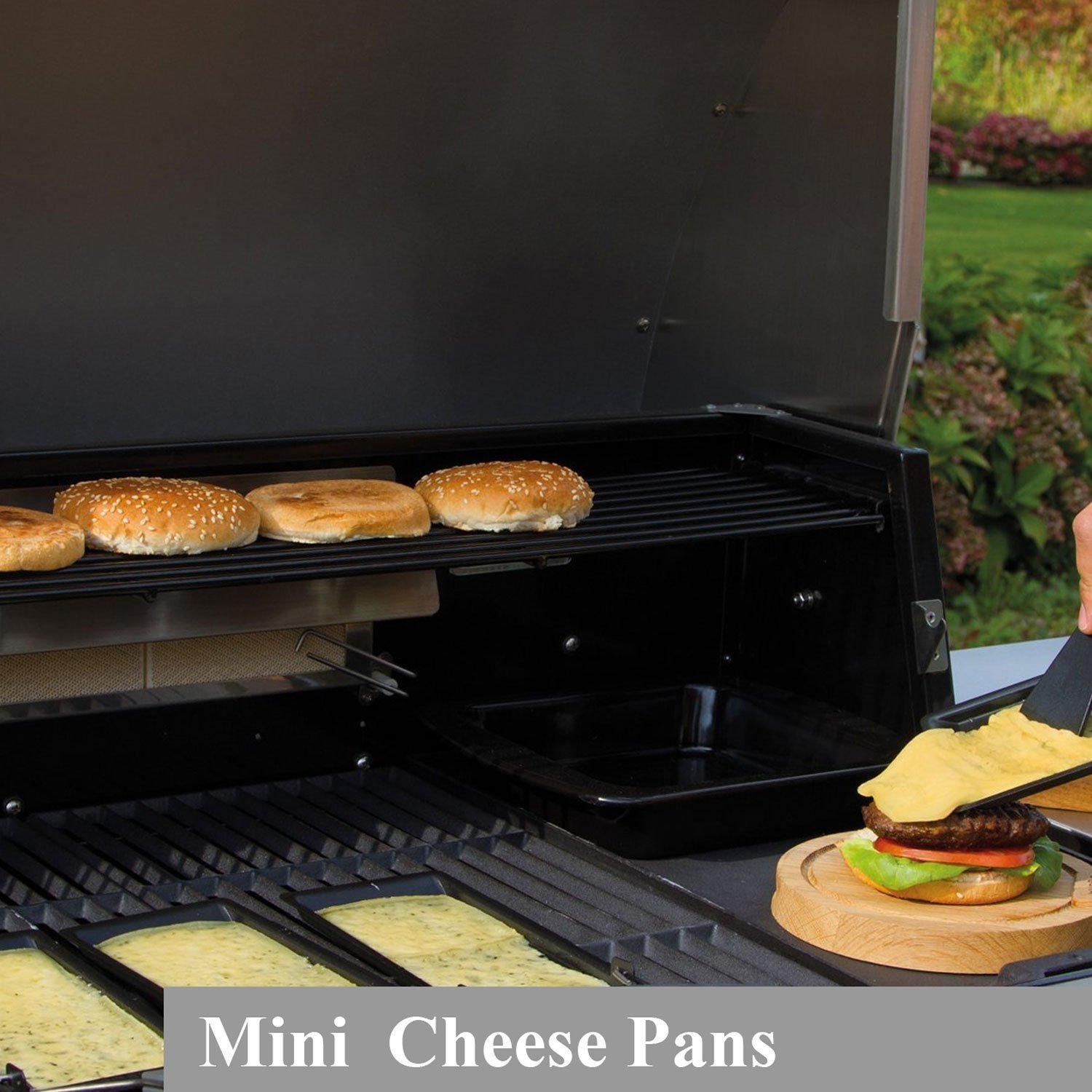 Non-Stick Mini Cheese Raclette Pan Set with Bamboo Handle - 8-Piece Oven-Safe Baking Tool for Melting Cheese, Frying Eggs & Making Quesadillas - Perfect for Home Cooking, Camping & Party Snacks