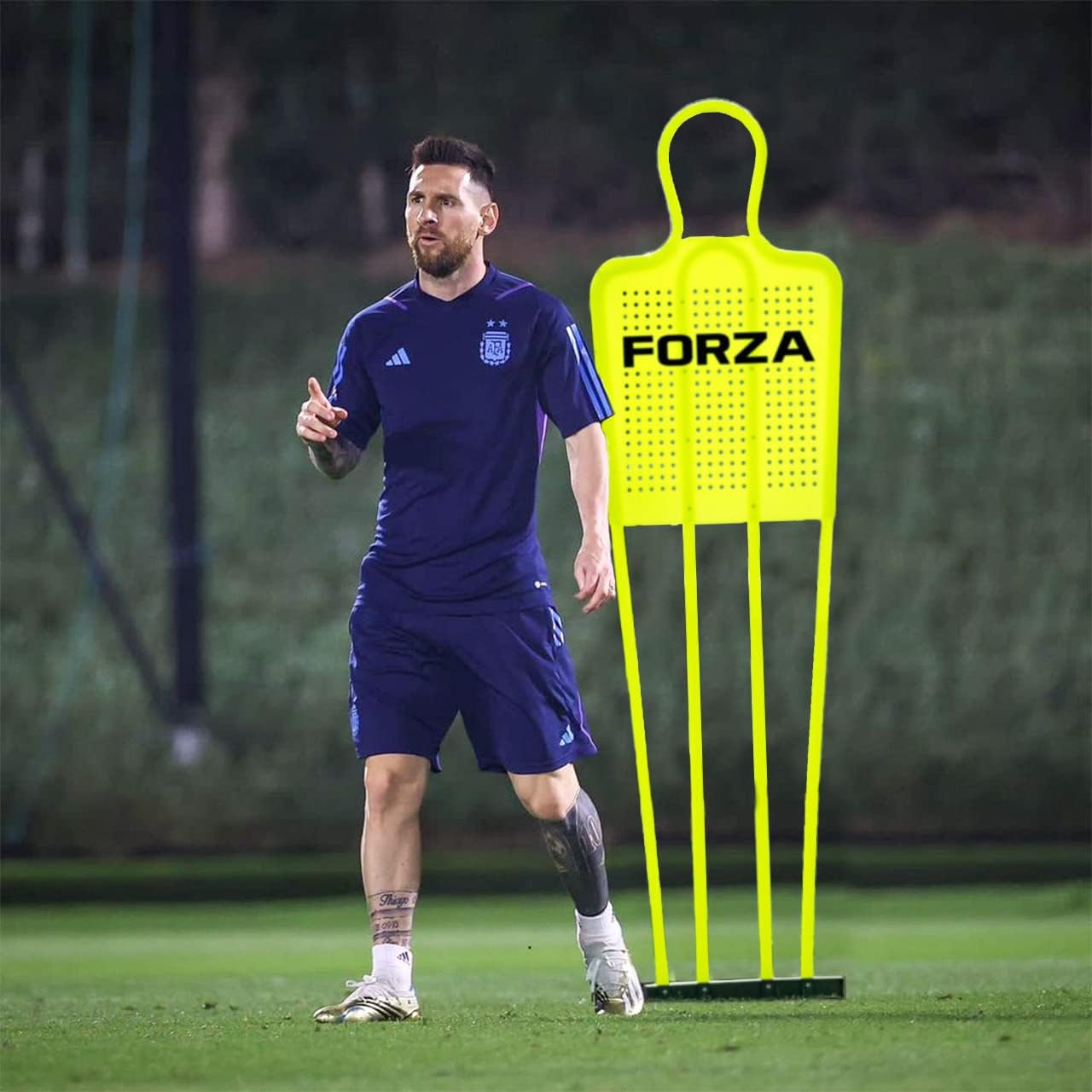 Forza Soccer Free Kick Training Mannequin - Durable PVC Practice Dummy with Steel Spikes [Mini/Junior/Senior Size Options] | Portable Carry Bag Included - Perfect for Youth Soccer Drills, Team Practices & Backyard Training
