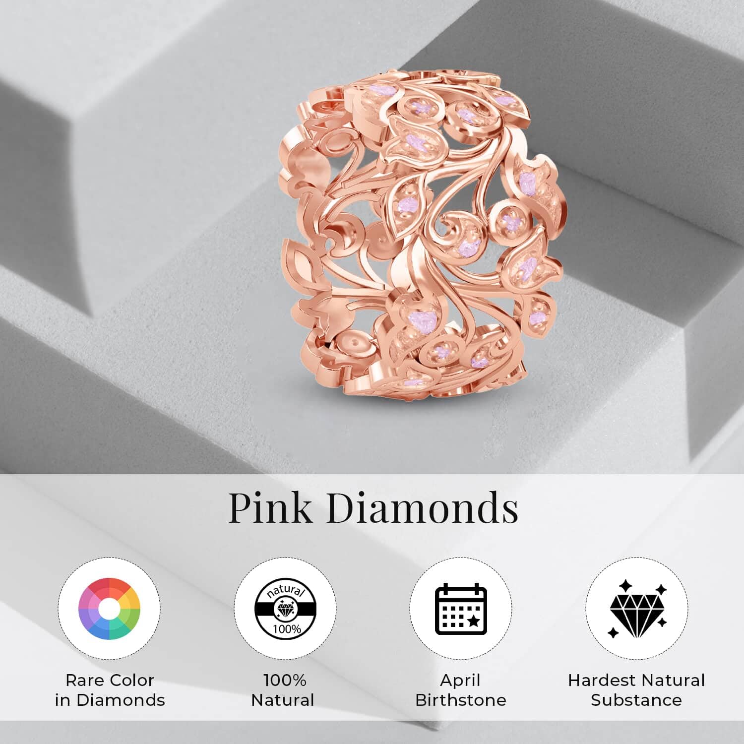 925 Sterling Silver Rose Gold Plated Diamond Engagement Ring with Birthstone - 0.3 Ct Women's Jewelry for Birthday, Anniversary & Special Occasion Gifts | Perfect for Proposals, Weddings & Romantic Surprises