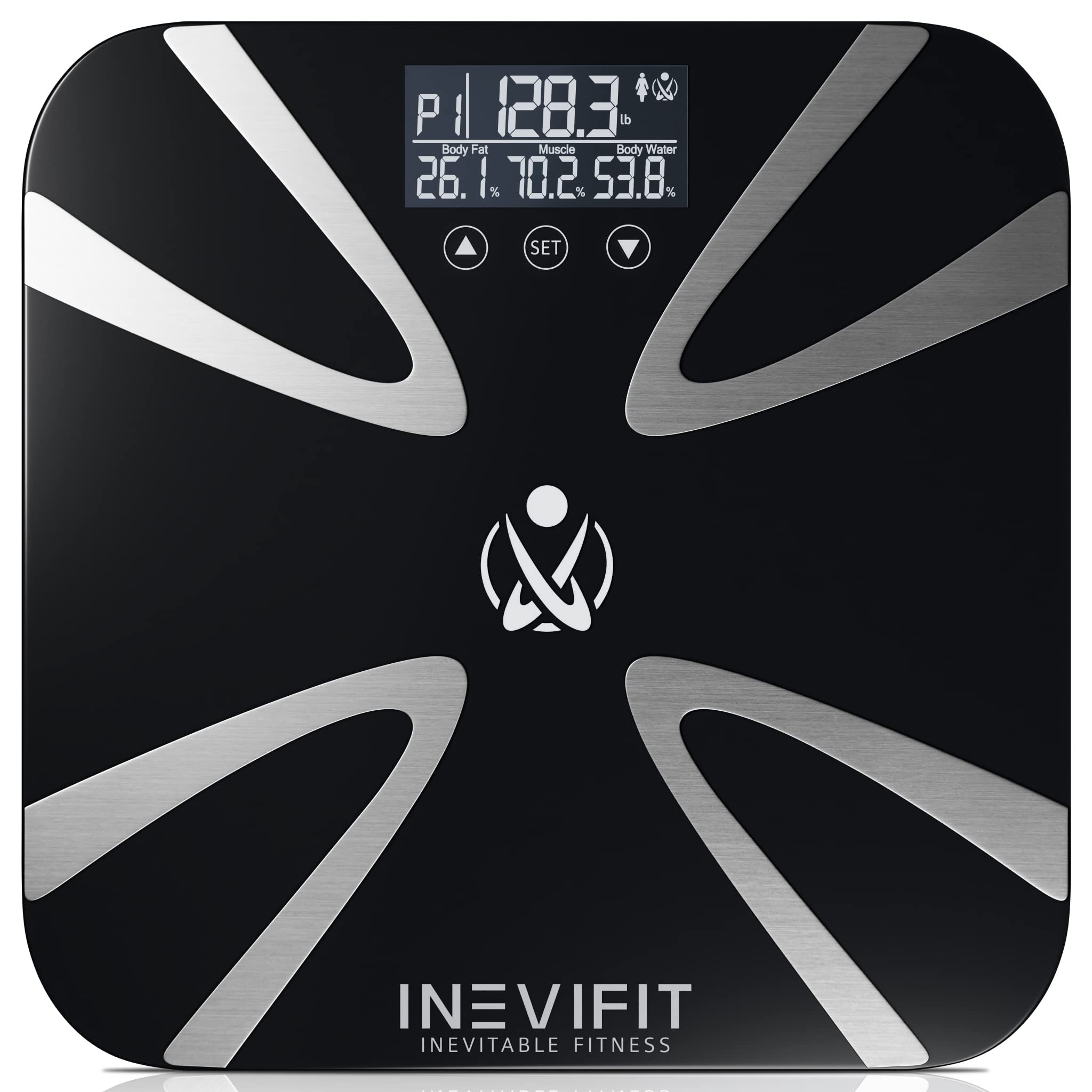 INEVIFIT Smart Body Analyzer Scale & Digital Kitchen Scale Bundle - Accurate Body Composition & Nutrition Tracking with BMI, Weight, Fat - Perfect for Home Gym & Healthy Cooking (Batteries Included)