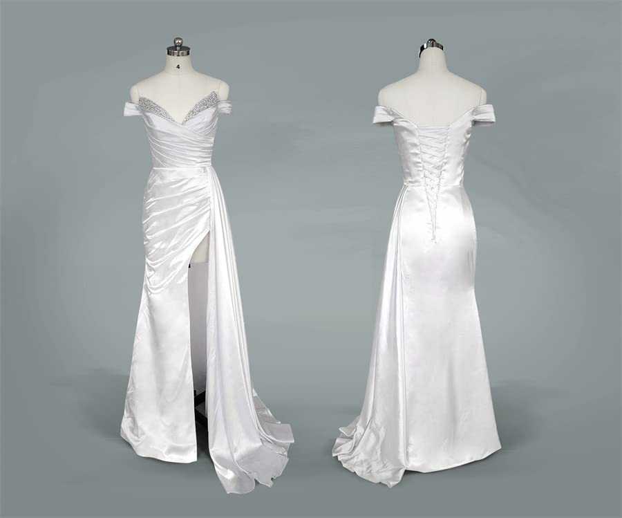 Elegant Mermaid Prom Dress with High Slit & Beaded Details - 2024 Formal Evening Gown for Homecoming, Ball, and Special Occasions