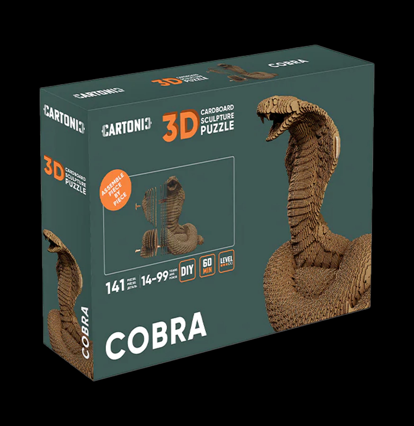 3D Cobra Puzzle - Challenging Snake Brain Teaser for Adults & Kids - Perfect for Stress Relief, Party Games & STEM Learning Activities