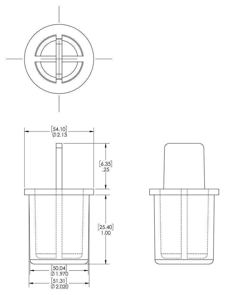 Caplugs QCT361AB1 Plastic Tube Plug for Type L & M Tubing - 1.00