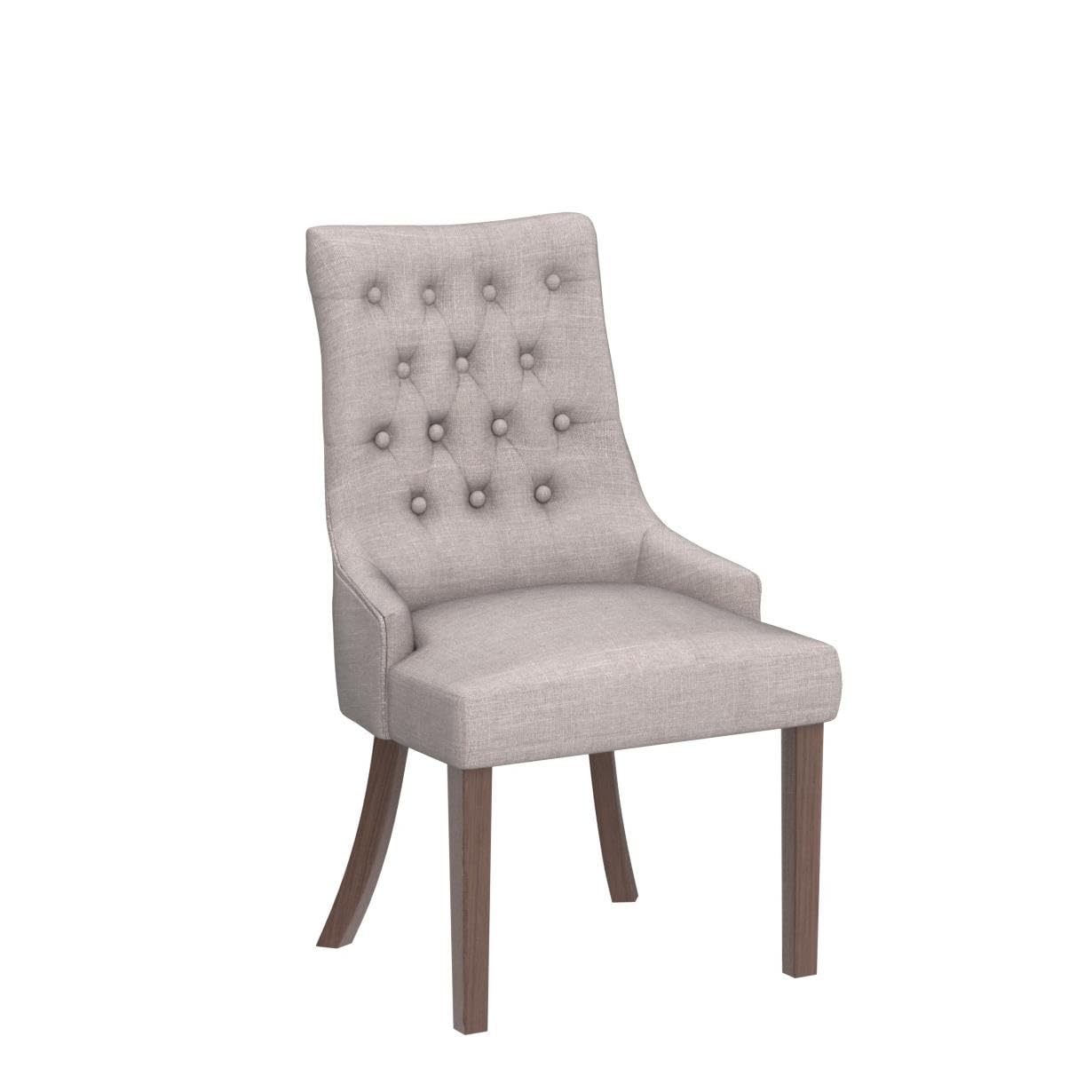 COLAMY 4-Piece Wingback Upholstered Dining Chair Set - Tufted Fabric Side Chairs for Dining Room, Living Room & Kitchen - Light Grey Home Decor | Perfect for Formal Dining, Breakfast Nook & Cozy Seating Areas