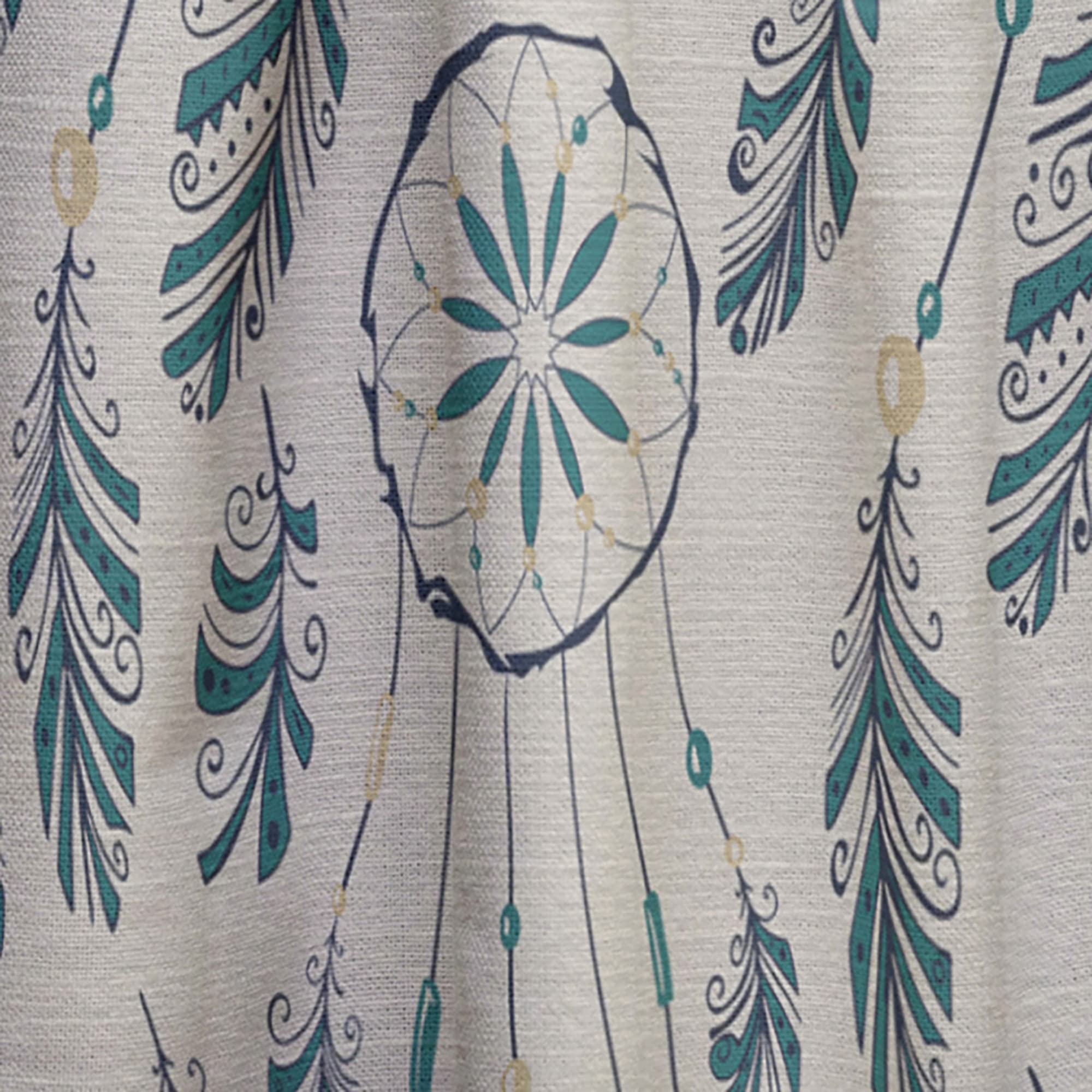 DesignQ Thermal Insulated Single Panel Curtains - 52x120 Inches - Indian-American Dream Catcher Pattern for Bedroom & Living Room - Blackout Drapes for Better Sleep & Home Decor