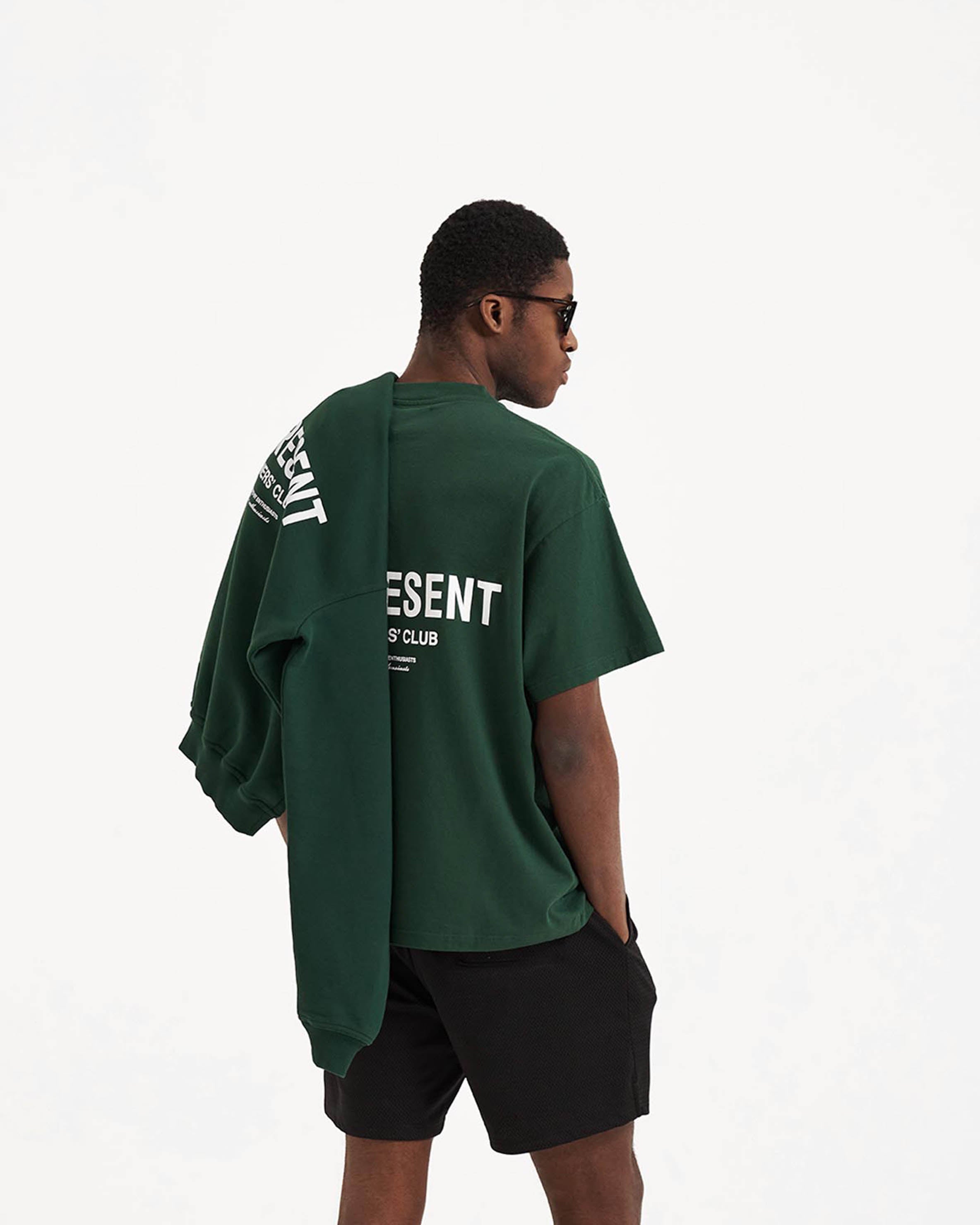Represent Owners Club T-Shirt - Premium Cotton Men's Tee in Racing Green | Casual Streetwear & Lounge Comfort