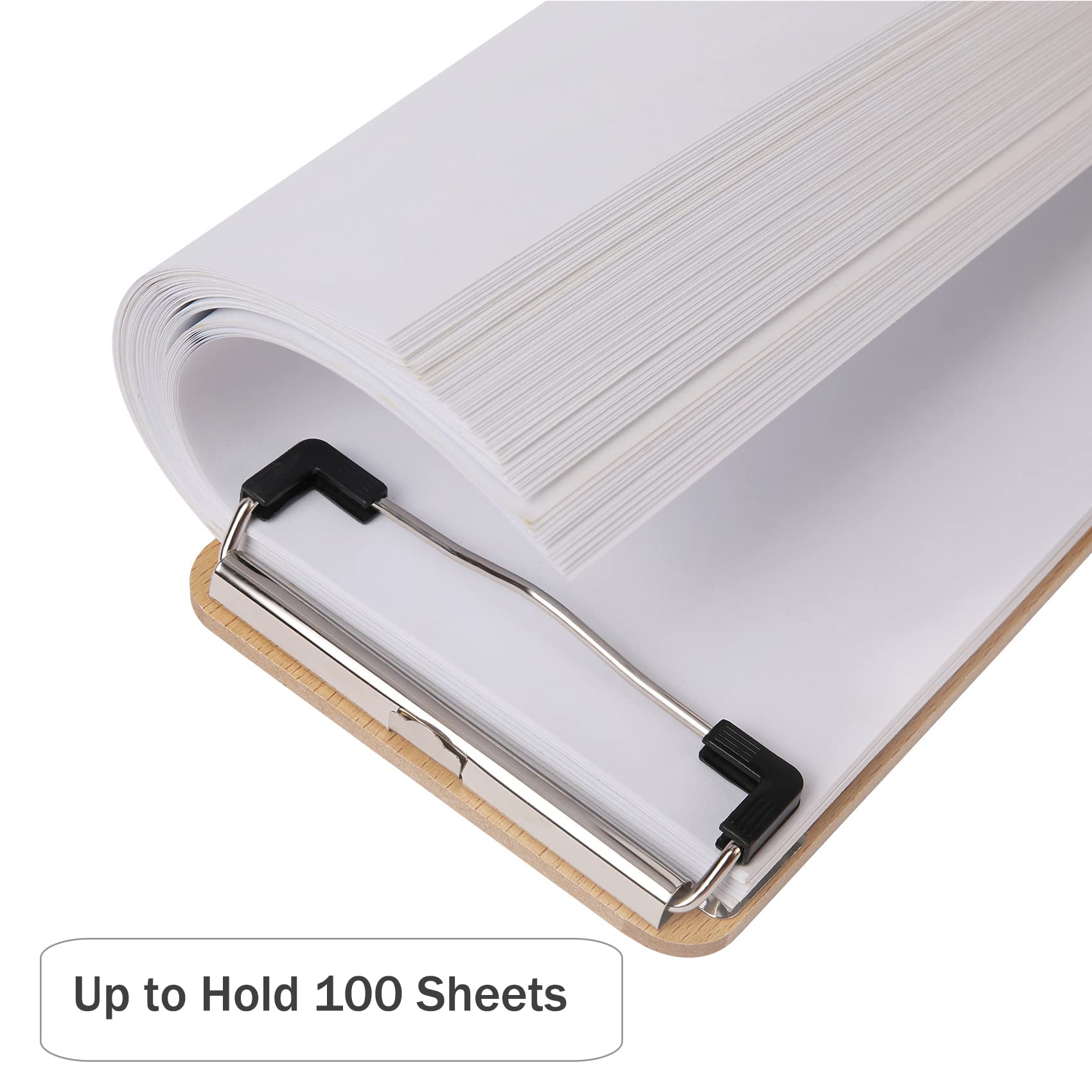 BOMKEE A6 Mini Wooden Clipboard Set of 6 - Small Hardboard Office Memo Clipboards for Restaurant, Cafe, School & Home Use - Perfect for Menus, Bills, Notes & Checklists
