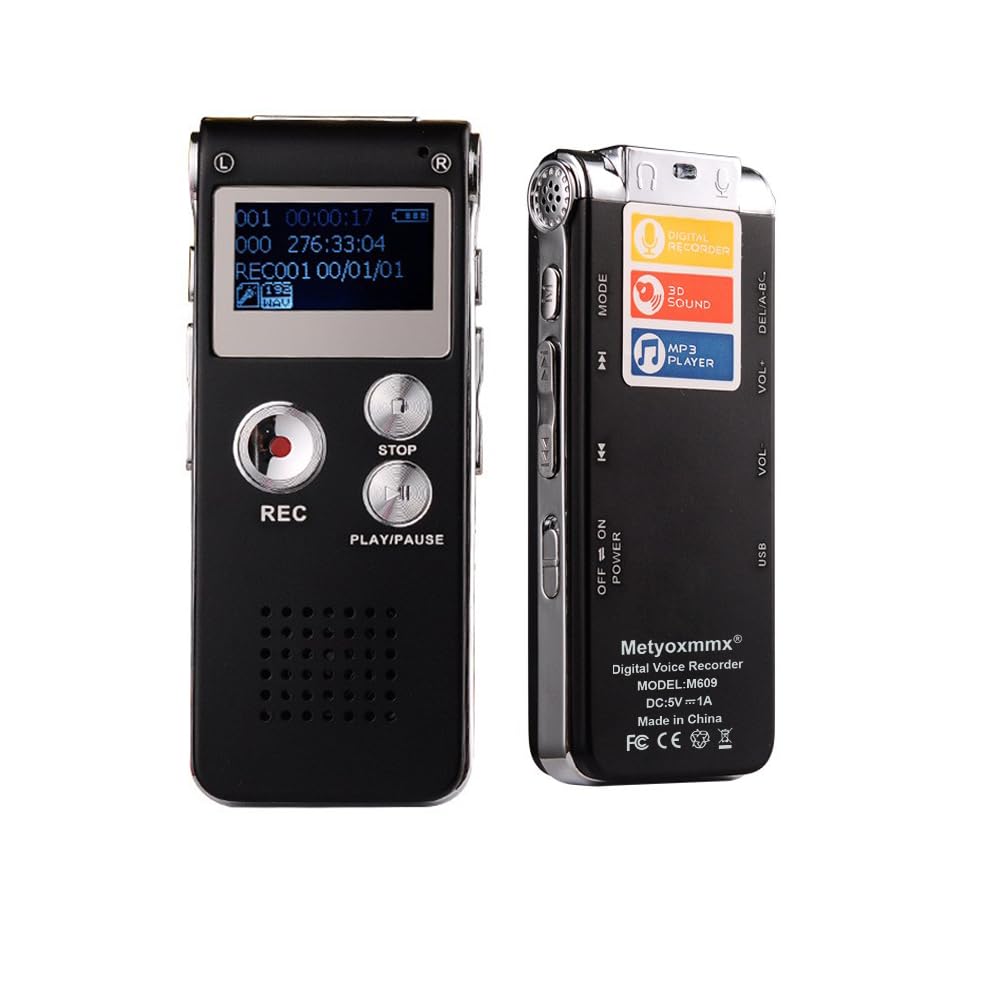 2024 Upgraded 64GB Digital Voice Recorder - Mini Audio Recorder with Voice Activation, MP3 & USB - Perfect for Lectures, Meetings, Interviews, and Note-Taking