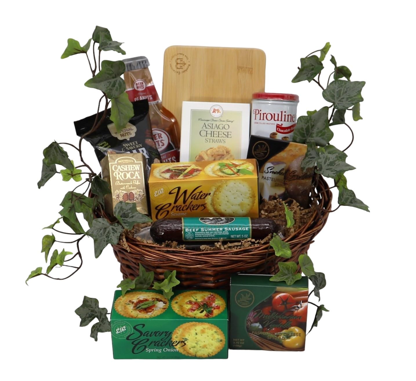 Gift Basket Village: Premium Large Holiday Gift Basket - Almond Roca, Gourmet Crackers, Artisan Cheese, Sausage & Deluxe Snacks Set | Perfect for Christmas, Corporate Gifts & Family Celebrations