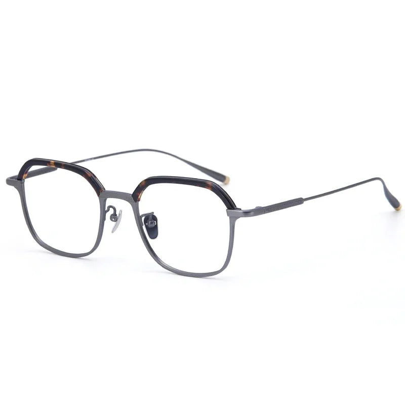 Aror Unisex Full Rim Square Titanium Acetate Eyeglasses - Lightweight Durable Frames for Men & Women (495051) | Perfect for Reading, Work & Everyday Use