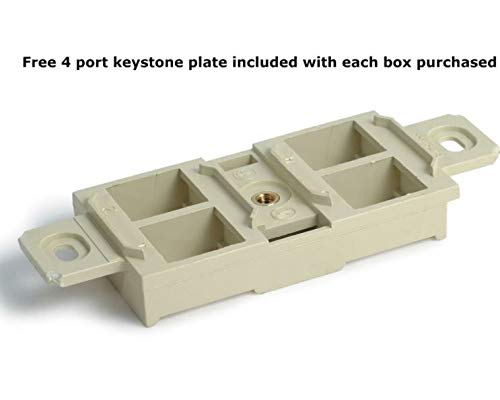 Concealed Plug Recessed Floor Box - 15A Duplex Outlet with Screw Plugs (Aluminum) - Ideal for Home Theater, Office & Commercial Floor Power Solutions