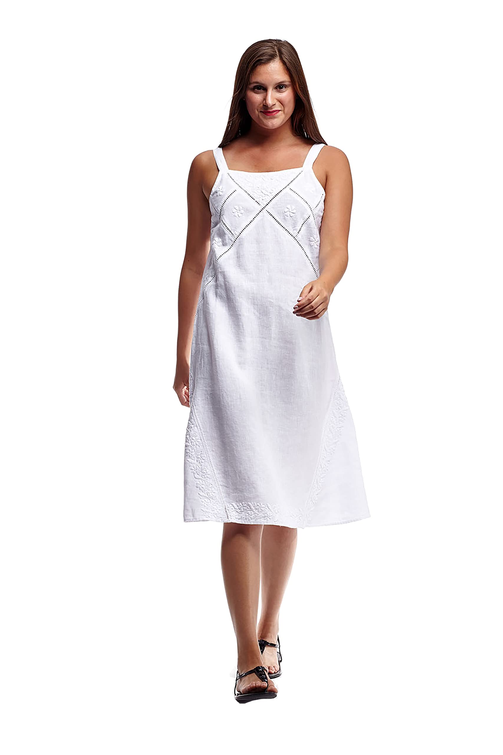LA CERA Women's Linen Dress - Breathable Summer Casual Maxi Dress with Pockets | Perfect for Beach, Vacation & Everyday Wear