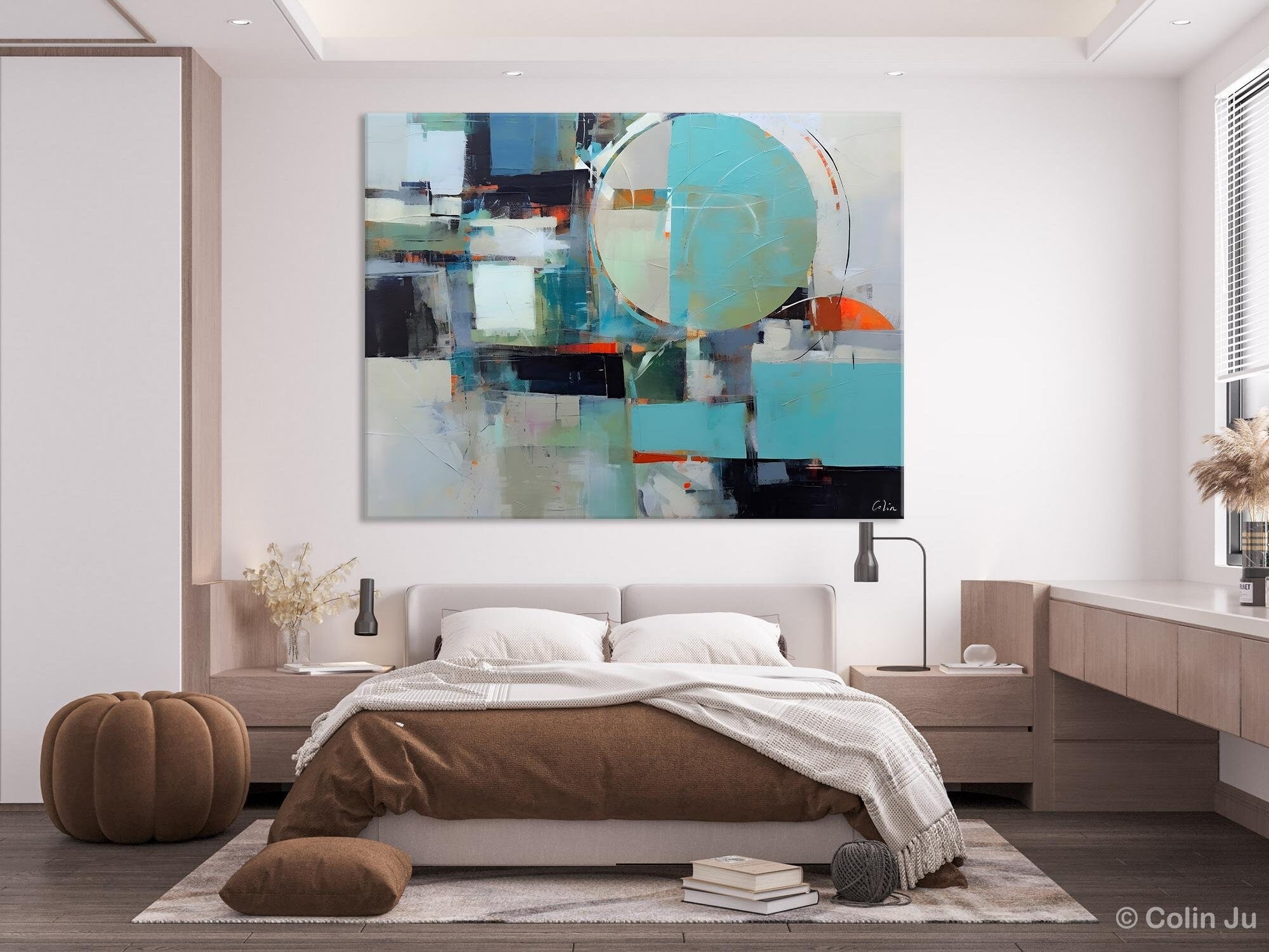 Extra Large Modern Canvas Paintings - Hand Painted Wall Art for Bedroom Decor | Original Acrylic Artwork on Canvas - Perfect for Living Room, Office & Home Interior Design