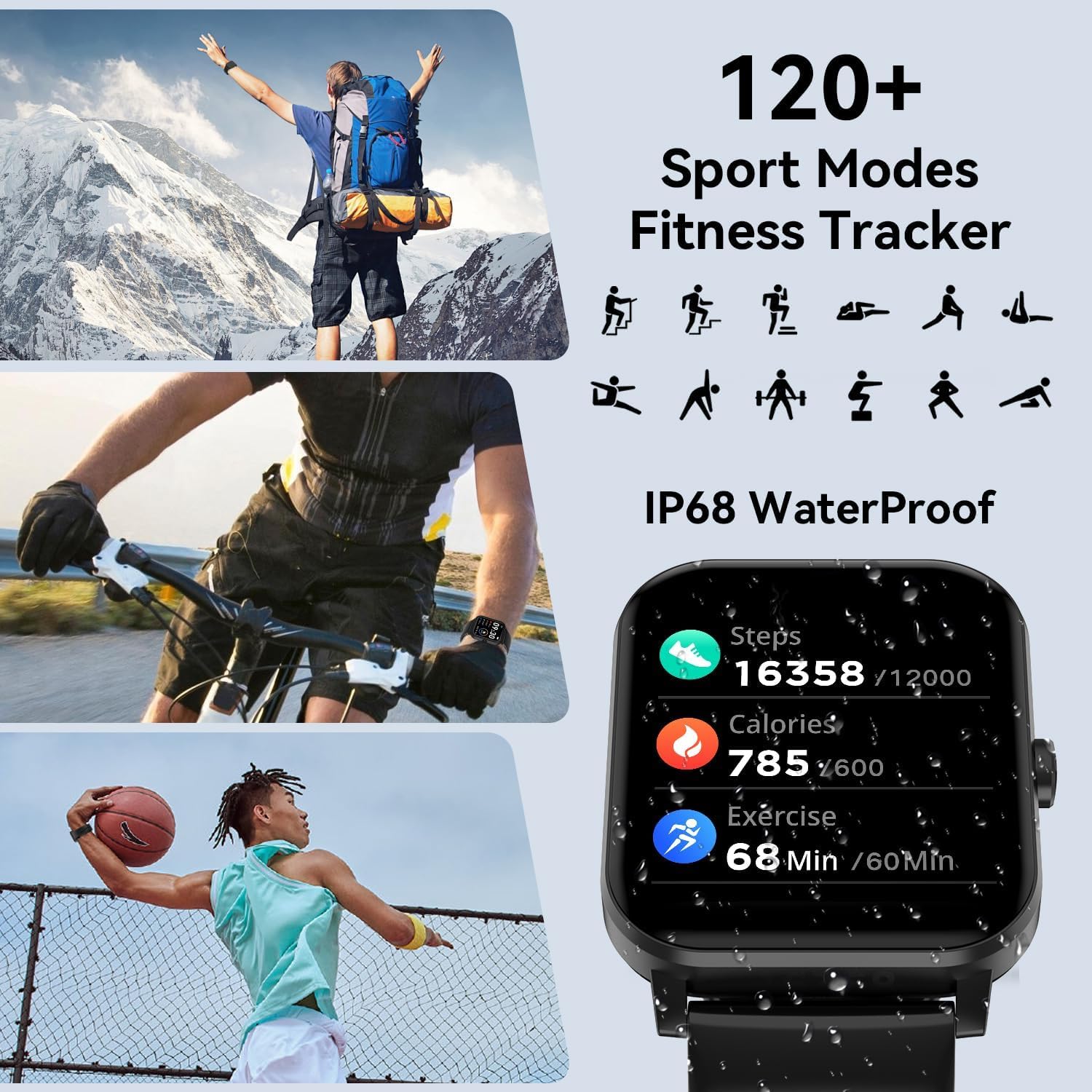 Smart Watch with Fitness Tracker & Heart Rate Monitor - 1.9