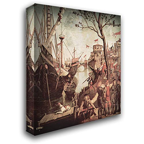 Vittore Carpaccio St. Ursula Arrival Siege of Cologne 20x22 Gallery Wrapped Canvas Art - Perfect for Home Decor, Office & Renaissance Art Lovers