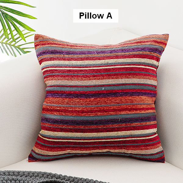 Bohemian Geometric Chenille Throw Pillow for Couch - Soft Decorative Sofa Pillows for Living Room, Bedroom - Perfect for Home Decor and Cozy Comfort