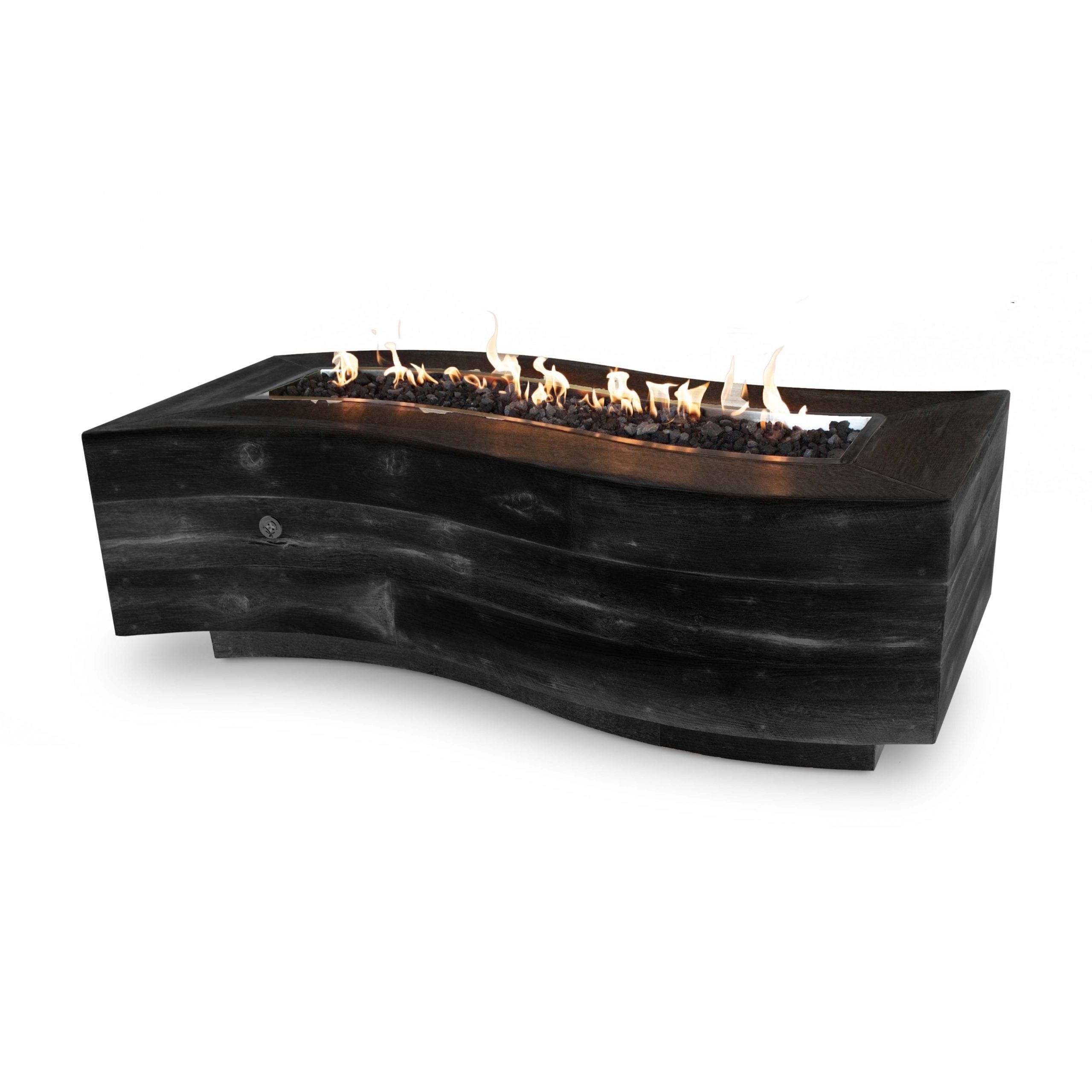 Premium Big Sur Wood Grain Outdoor Fire Pit - Heavy Duty Steel for Backyard, Patio, and Camping - Perfect for Bonfires, S'mores, and Outdoor Gatherings