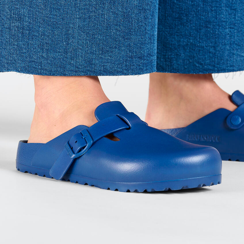 Birkenstock Boston Essentials EVA Clogs for Men & Women - Comfortable Slip-On Shoes in Navy Blue | Perfect for Home, Garden, and Casual Wear