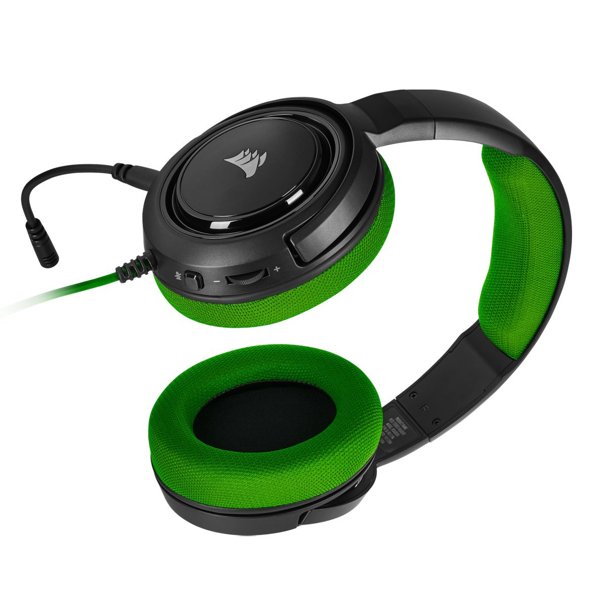 Corsair HS35 Wired Gaming Headset with Noise Isolation - Green | Comfortable Over-Ear Headphones for PC, PS4, Xbox | Perfect for FPS, Streaming & Online Gaming