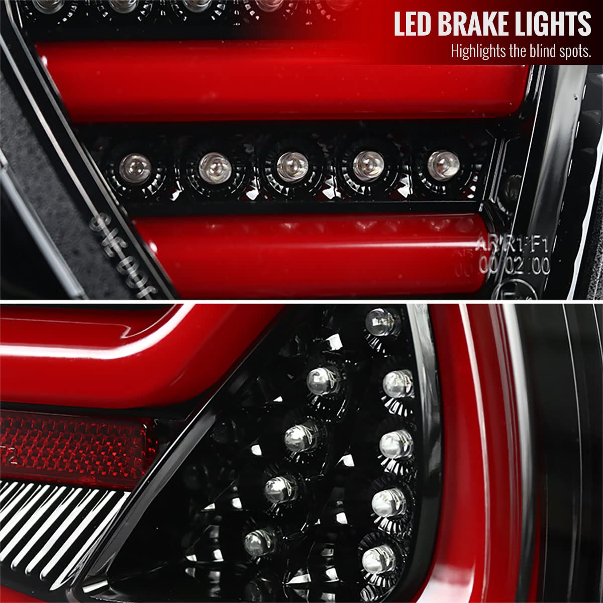 BMW E90 3 Series Sedan LED Tail Lights (2005-2008) - Pearl Black Brake Lamps for Enhanced Visibility & Style | Perfect for Night Driving & Car Customization