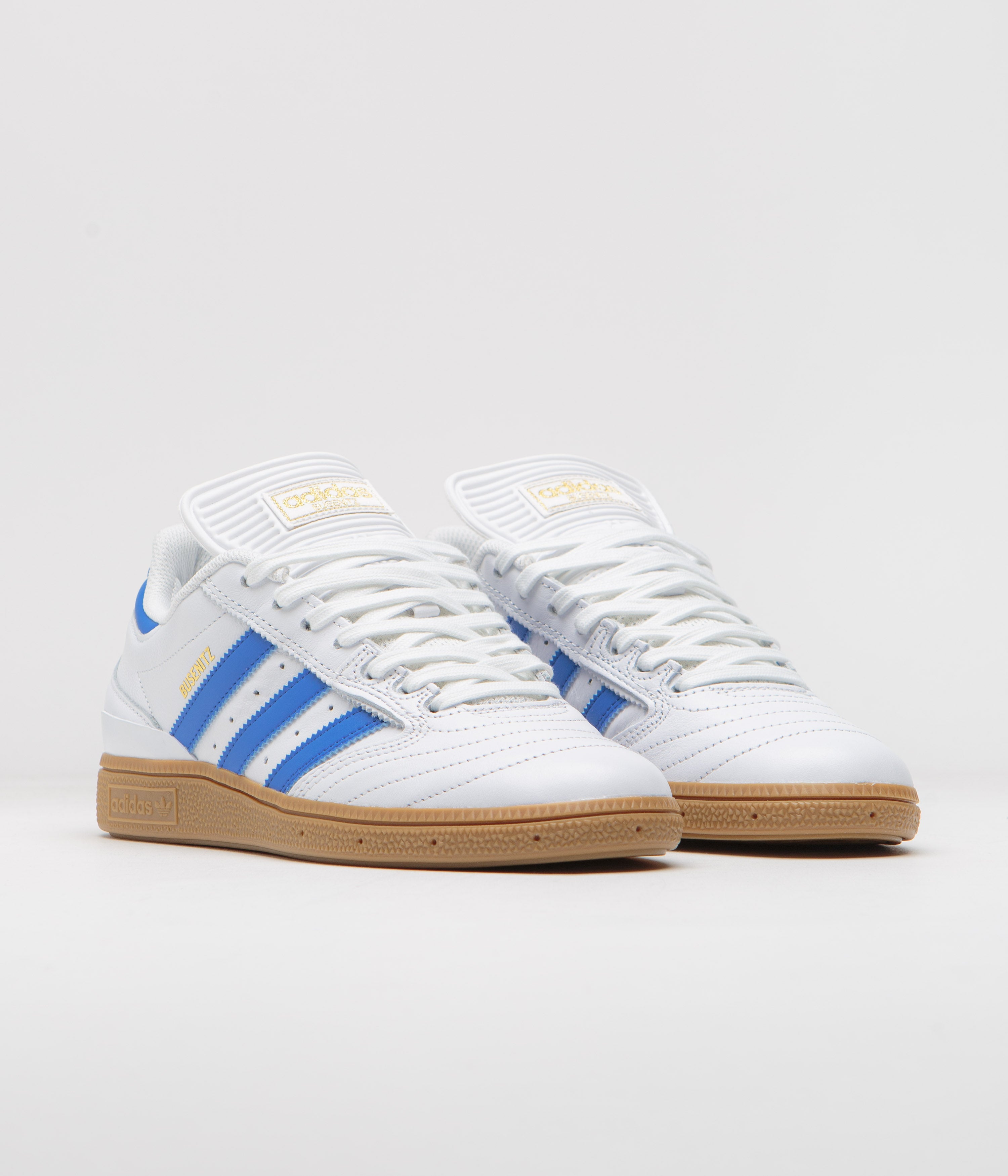 Adidas Busenitz Skate Shoes for Men - FTWR White/Bluebird/Gold Metallic - High-Performance Sneakers for Skateboarding & Streetwear Fashion