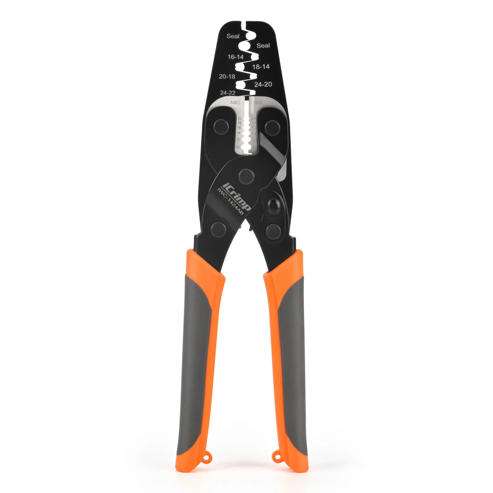 IWC 1424AB AWG24 14 Wire Crimper Tool - Weather Pack Terminals, Open Barrel Terminals, Stamped Contacts, Wire Stripper & Cutter - Perfect for Automotive, Marine & Electrical Wiring Projects