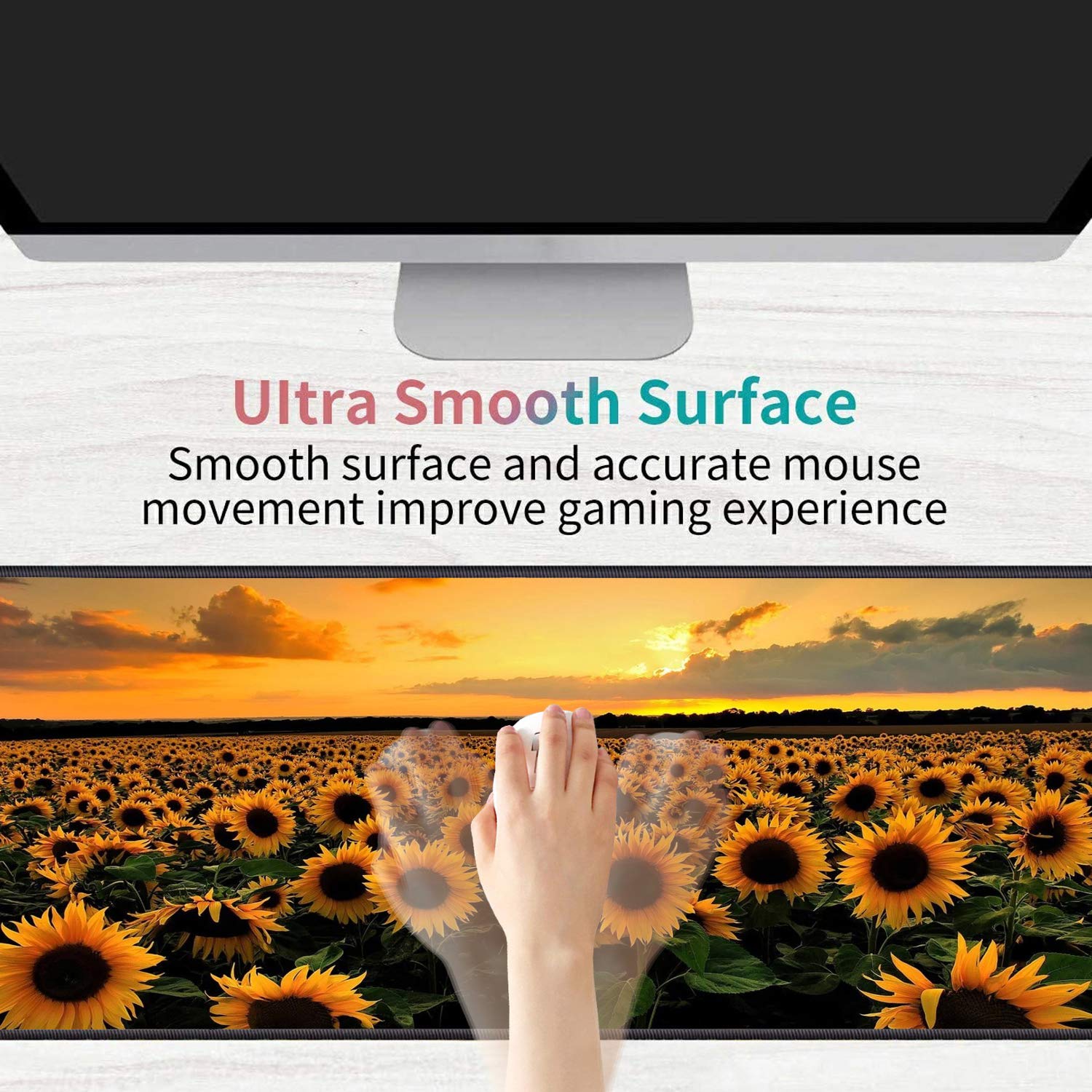 XXL Gaming Mouse Pad with Coasters Set - 35.4