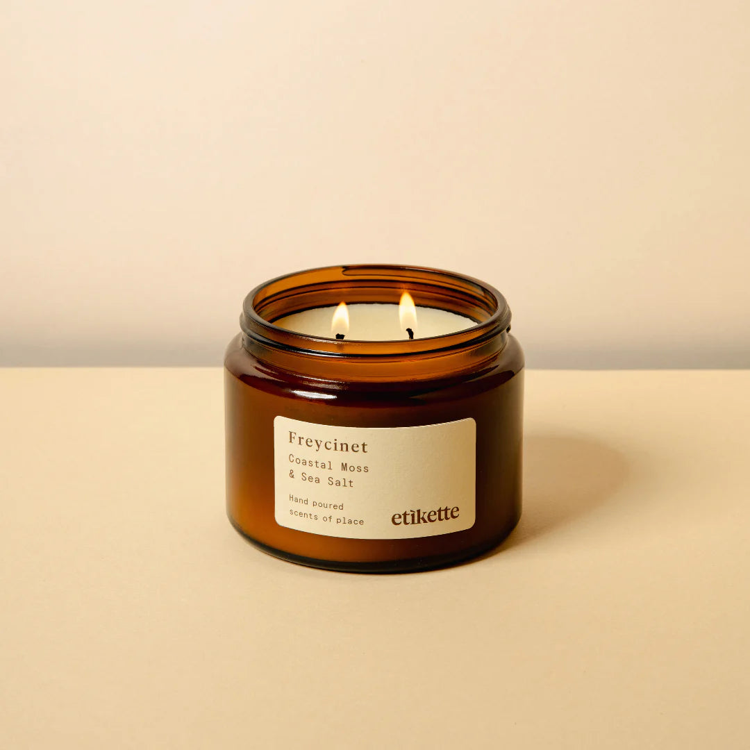Etikette Large Jar Hand Poured Soy Candle - 16oz Natural Scented Candles for Home, Relaxation & Gifts | Perfect for Living Room, Bedroom & Spa