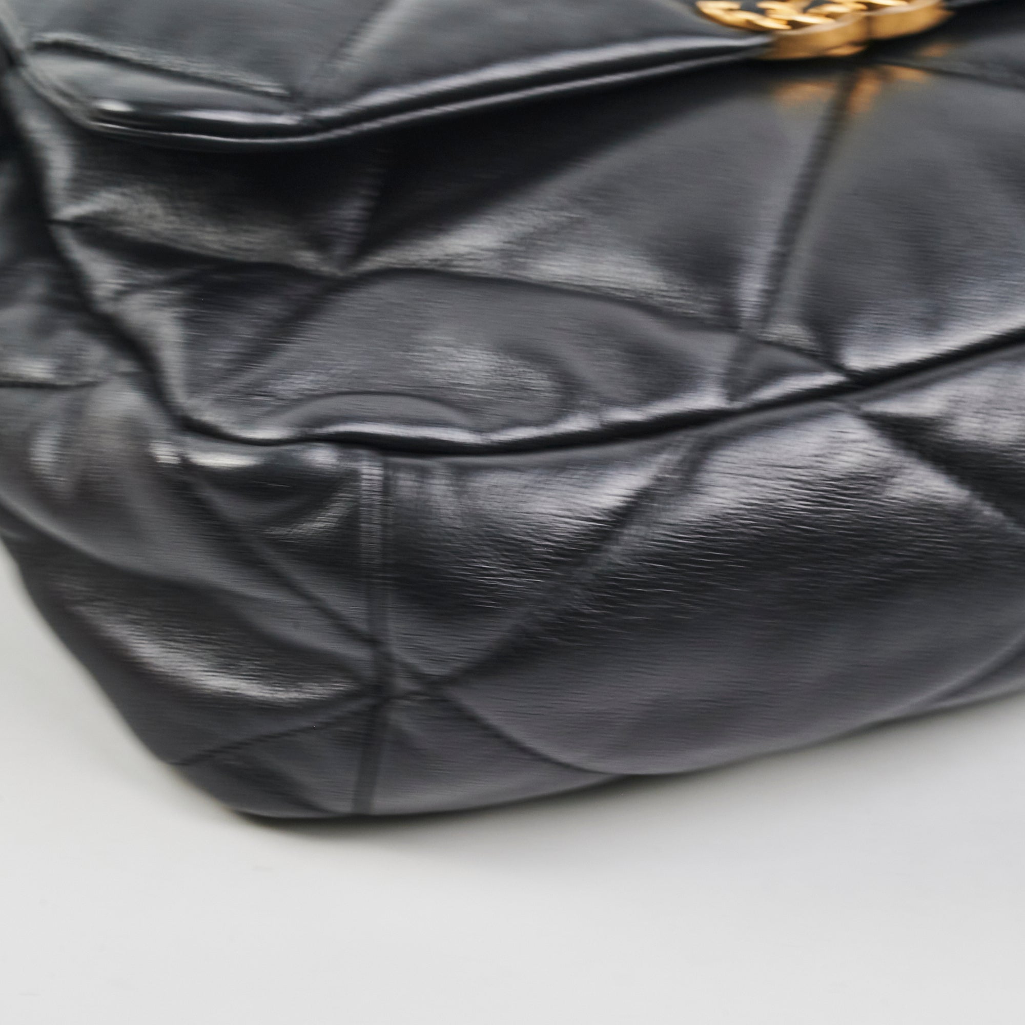 Chanel 19 Medium Flap Bag - Genuine Black Goatskin Leather Luxury Handbag for Women | Perfect for Evening Events, Date Nights & Special Occasions